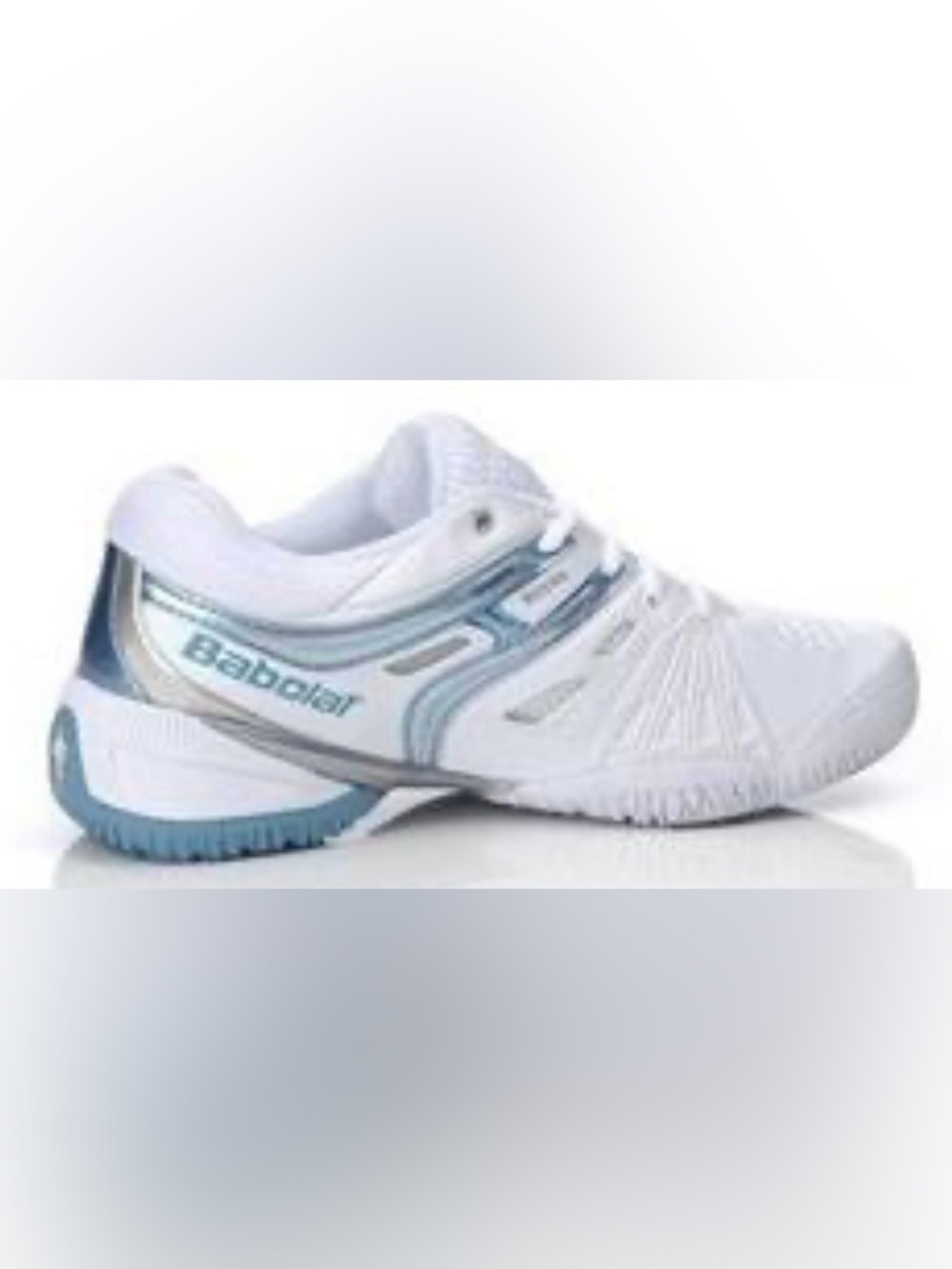 BABOLAT V-Pro Lady Tennis Shoes Sneakers White Blue Silver 6.5